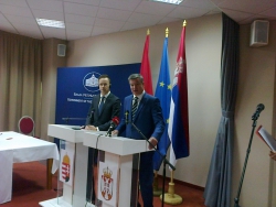 Goran Knežević, ministar privrede Srbije i Peter Sijarto, ministar spoljnih poslova i trgovine Mađarske